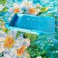 11 Farben Diamantmalerei Aufbewahrungsbox Werkzeug Zubehör für Liebhaber – Farbe blue