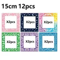 12 Blatt Diamond Painting Papier 10 bis 15 cm – Farbe 6 Colors 15cm