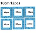 12 Blatt Diamond Painting Papier 10 bis 15 cm – Farbe Blue 10cm
