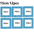12 Blatt Diamond Painting Papier 10 bis 15 cm – Farbe Blue 15cm