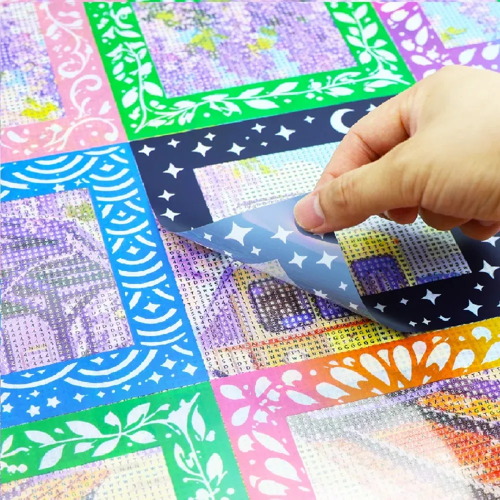 12 Blatt Diamond Painting Papier 10 bis 15 cm