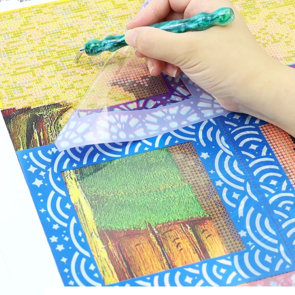 12 Blatt Diamond Painting Papier 10 bis 15 cm