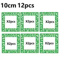 12 Blatt Diamond Painting Papier 10 bis 15 cm – Farbe Green 10cm