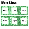 12 Blatt Diamond Painting Papier 10 bis 15 cm – Farbe Green 15cm