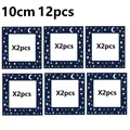 12 Blatt Diamond Painting Papier 10 bis 15 cm – Farbe Navy Blue 10cm