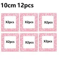 12 Blatt Diamond Painting Papier 10 bis 15 cm – Farbe Pink10cm