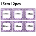 12 Blatt Diamond Painting Papier 10 bis 15 cm – Farbe Purple 15cm