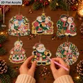 12 Diamantmalerei Weihnachtsornamente 8 cm Herr und Frau Claus – 2
