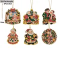 12 Diamantmalerei Weihnachtsornamente 8 cm Herr und Frau Claus – 6