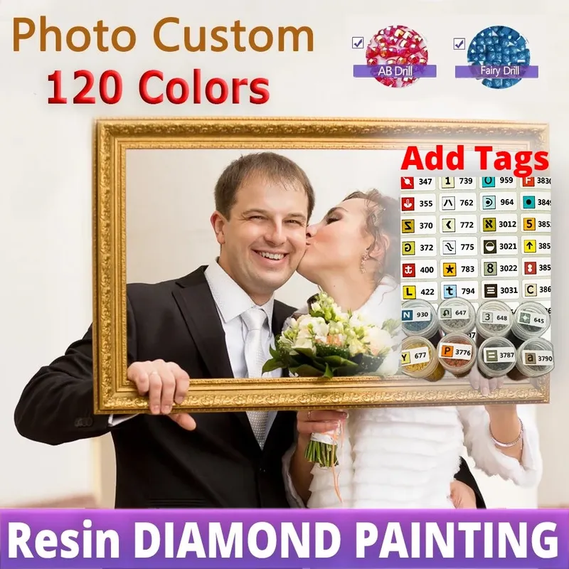 120 Farben Diamantmalerei Foto 40 bis 120 cm