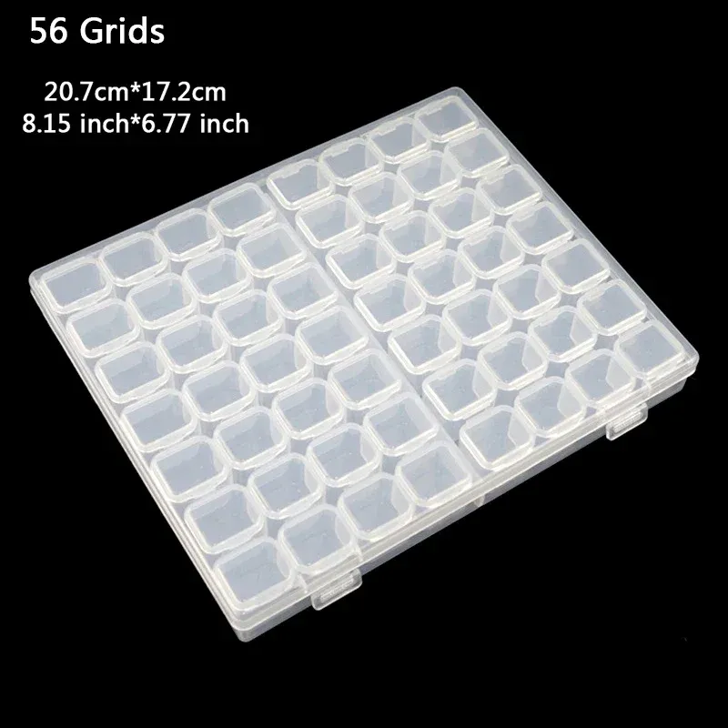 28/56 Fächer Diamantmalerei Aufbewahrungsbox Perlen Organizer