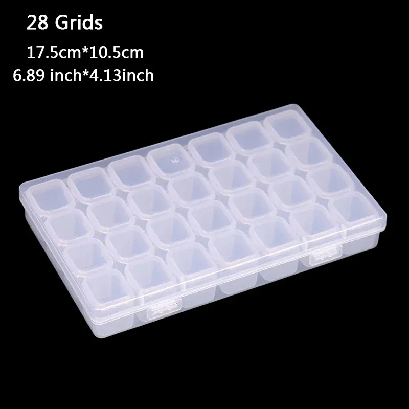 28/56 Fächer Diamantmalerei Aufbewahrungsbox Perlen Organizer