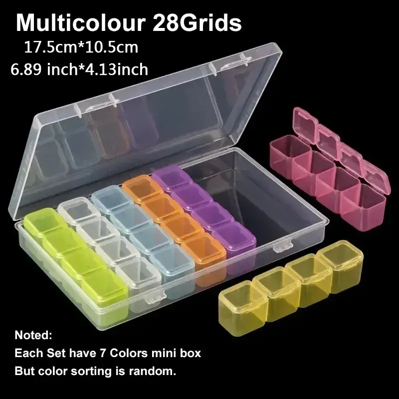 28/56 Fächer Diamantmalerei Aufbewahrungsbox Perlen Organizer