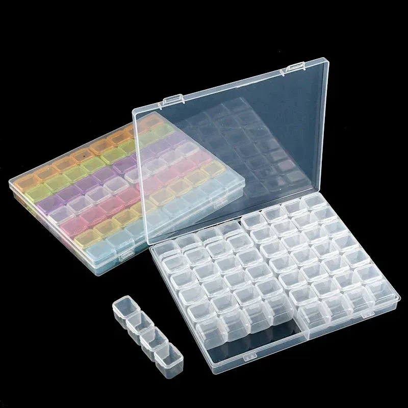 28/56 Fächer Diamantmalerei Aufbewahrungsbox Perlen Organizer