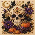 3D Diamantmalerei Set Halloween Geister und Kürbis – Farbe ZZHBkulou