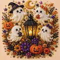 3D Diamantmalerei Set Halloween Geister und Kürbis – Farbe ZZHDyouling