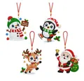 4er Set Diamantmalerei Baumschmuck für Weihnachten – Farbe 4PCS