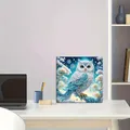 5D Diamantmalerei Eulen auf Ast mit Kristall und Acryldiamanten – 2