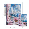 5D Diamantmalerei Europäische Architektur Landschaft mit Vollbohrern – 4