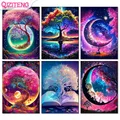 5D Diamantmalerei Fantasie Mond Baum Landschaft mit Vollbohrern – 1