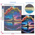 5D Diamantmalerei Fantasie Mond Baum Landschaft mit Vollbohrern – 3