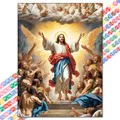 5D Diamantmalerei Jesus Kreuz religiöse Mosaik Heimdekoration Geschenk – Farbe XBG-1403
