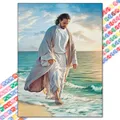 5D Diamantmalerei Jesus Kreuz religiöse Mosaik Heimdekoration Geschenk – Farbe XBG-1420