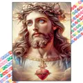 5D Diamantmalerei Jesus Kreuz religiöse Mosaik Heimdekoration Geschenk – Farbe XBG-1407