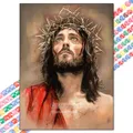 5D Diamantmalerei Jesus Kreuz religiöse Mosaik Heimdekoration Geschenk – Farbe XBG-1414