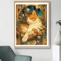 5D Diamantmalerei Katze Blume Tier Mosaik rund oder eckig 20-45cm – 3