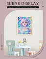 5D Diamantmalerei Mädchen Blasen bunt Vollquadrat AB 40x50cm – 5