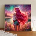 5D Diamantmalerei Mädchenrücken 30 x 30 bis 50 x 50 cm – 3
