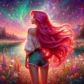 5D Diamantmalerei Mädchenrücken 30 x 30 bis 50 x 50 cm – Farbe Square fairy dust