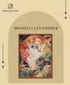 5D Diamantmalerei Mondlicht Katzenflüstern Vollquadrat AB 45x60cm – 3