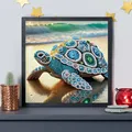 5D Diamantmalerei Schildkröte Alien Kristall Wanddeko 30x30cm – 4