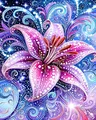 5D Diamantmalerei Schloss Blumen Wohnzimmerdekoration für Erwachsene – Farbe DZDP121762