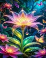 5D Diamantmalerei Schloss Blumen Wohnzimmerdekoration für Erwachsene – Farbe DZDP122295