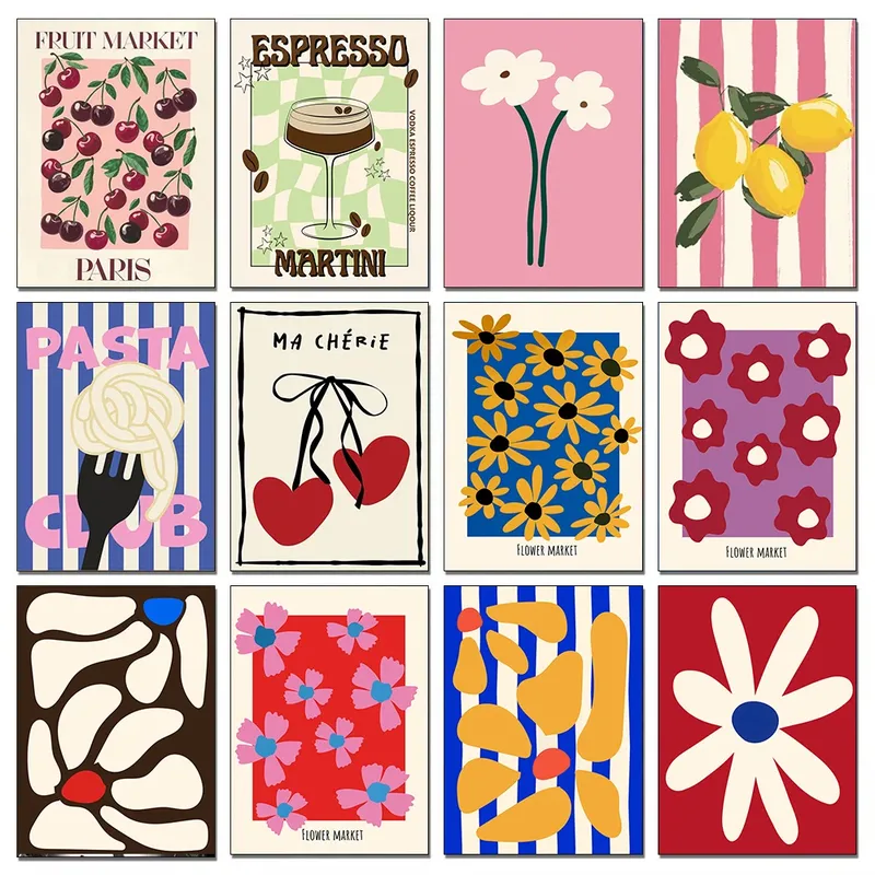 5D Diamantmalerei Sets Moderne Designs Obst Blumen Mosaik