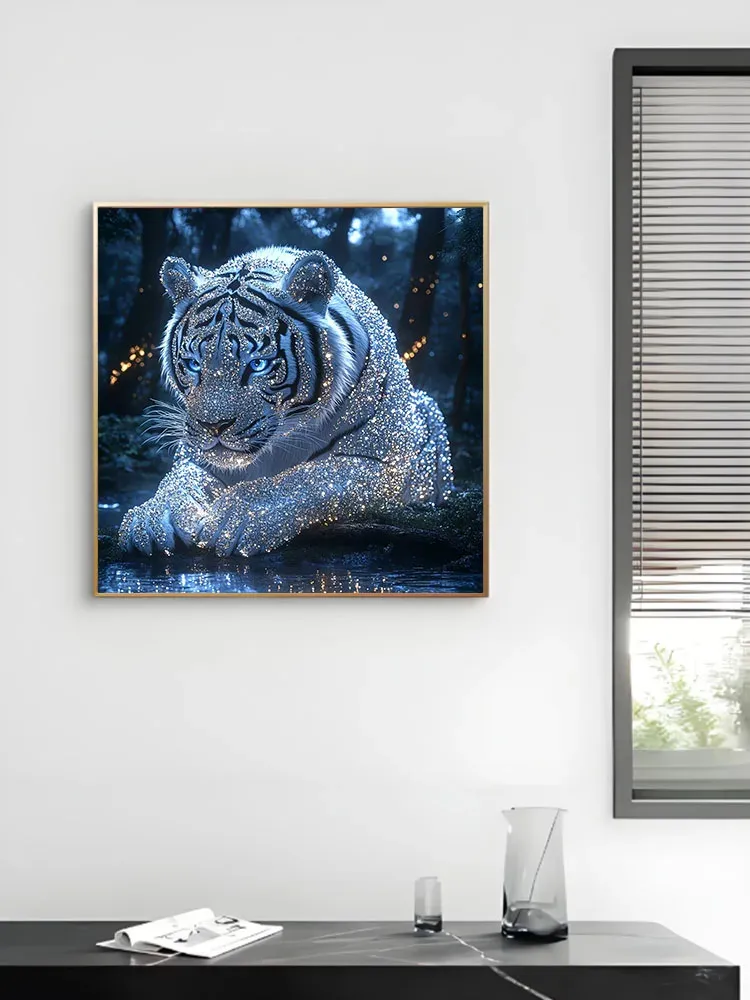 5D Diamantmalerei Wald Tiger mit Vollbohrern