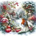 5D Diamantmalerei Winter 20 x 20 bis 40 x 40 cm rund/eckig – Farbe HXP1347