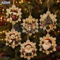 6 Diamantmalerei Weihnachtsanhänger 10 cm Set – 1