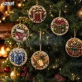 6 Diamantmalerei Weihnachtsanhänger 10 cm Set – 5