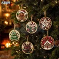 6 Diamantmalerei Weihnachtsanhänger 10 cm Set – 6