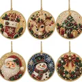 6-teiliges 5D Diamantmalerei Set Weihnachtsornamente – 5