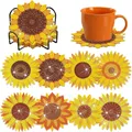 8er Set Diamantmalerei Untersetzer Lotus Muster für Erwachsene – Farbe BD251