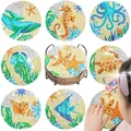 8er Set Diamantmalerei Untersetzer Tierbecher Kissen mit Halter – Farbe BD019
