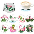 8er Set Diamantmalerei Untersetzer Tierbecher Kissen mit Halter – Farbe BD066