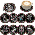 8er Set Diamantmalerei Untersetzer Tierbecher Kissen mit Halter – Farbe BD076