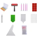 A3 LED Lichtpad Zeichenbrett verstellbar Augenschutz für Diamantmalerei – Farbe 13pcs Painting kits