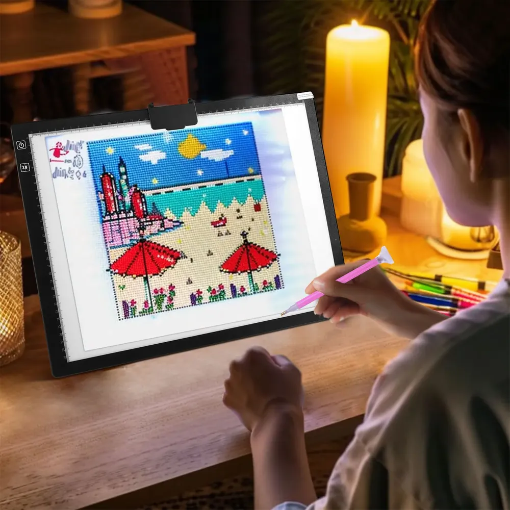 A3 LED Lichtpad Zeichenbrett verstellbar Augenschutz für Diamantmalerei